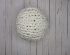 Hand Knitted Round Pillow Kit image 1