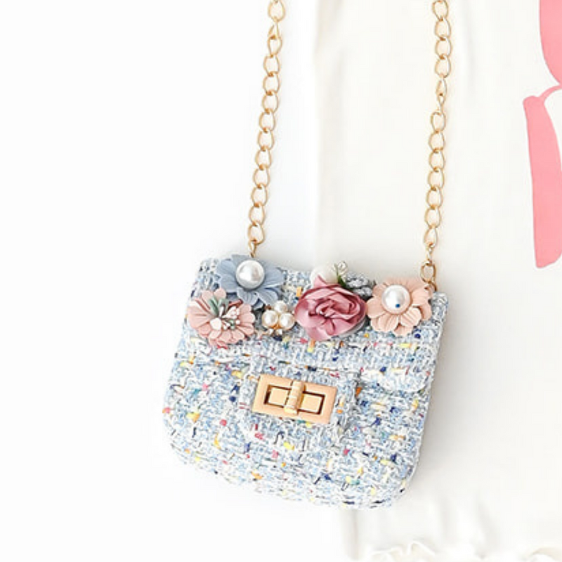 Image of Plaid Floral Mini Purse