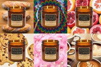 Night Owl smells like pomegranate mixed with orange, vanilla, and cinnamon. Hippie Scent smells like patchouli and sandalwood.