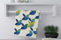 100% cotton absorbent flour sack tea towel with a modern, exclusive and limited edition quilt pattern print. 