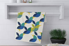 100% cotton absorbent flour sack tea towel with a modern, exclusive and limited edition quilt pattern print. 