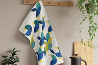 100% cotton absorbent flour sack tea towel with a modern, exclusive and limited edition quilt pattern print. 