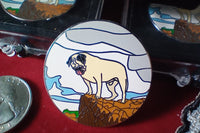 Vinny the Pug's Raised Nickle Metal Trading Pins is limited edition and only available through Crate Joy.  