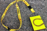 I heart softball lanyard with softball ID holder. These are sure to be a big hit with softball players, fans, coaches, and umpires