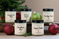 Holiday candles inspired by the warm and joyful time of year with aromas like Christmas Tree, Candy Cane and more.