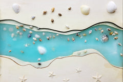 A vibrant green resin art piece with crystal accents, featured in The Joy of Resin Art subscription box