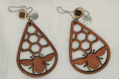 Earring, charm, ornament  - Laser cut/engraved  design ready for your crafty self to paint, decorate, gift to a friend, keep for your self. 