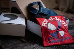 We pride ourselves on sending items you might never see. This Pop-A-Shot tee is the original basis for the Rap-a-Lot records logo.