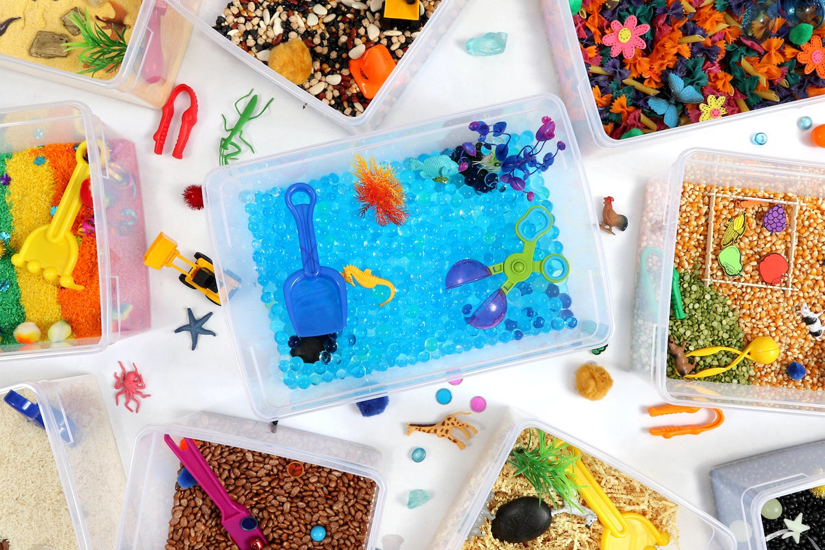 Kids Sensory Kit, Construction sensory bin, montessori play kit, perso