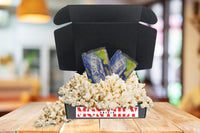 You will receive 2 microwave popcorn with popcorn bags for you to enjoy your movie. Take them both for yourself or care to share. 