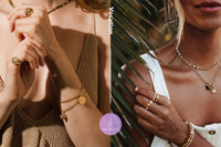 A woman is wearing The Jewel Pick box from the brand thejewelpick.