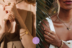 A woman is wearing The Jewel Pick box from the brand thejewelpick.