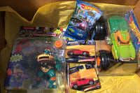 May boy box example. Fun time box for the boy in your life. Hot Wheels, TMNT, and other popular toys. 