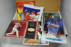 An example of one of our past monthly Baseball Subscription Boxes featuring a game used bat card plus other great surprises.  