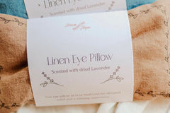 linen eye pillow crafted by refugee women made from upcycled linen fair trade and handmade anchor of hope box