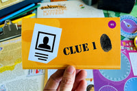 Each clue card is sealed and should be solved in order.  Each one brings you closer to solving the case!