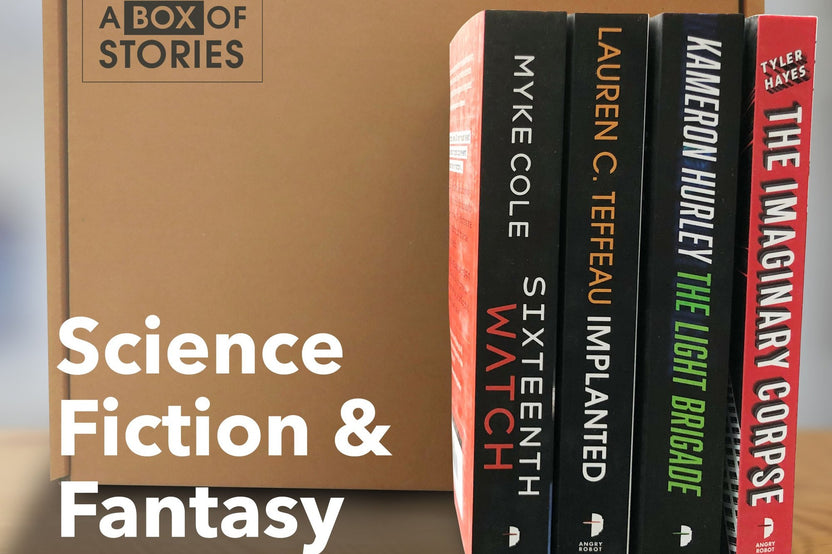 surprise box of 4 books these are 4 fiction books with Science Fiction and Fantasy Genre. perfect for gift and book lovers