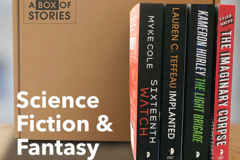 surprise box of 4 books these are 4 fiction books with Science Fiction and Fantasy Genre. perfect for gift and book lovers