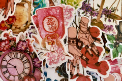 Pic shows assortment of stickers as an example of what can come in a Quirky Pickle pack. Stickers for packs are selected based on age range.