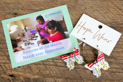 Guatemala Favorite of the Month featuring recycled aluminum butterfly earrings made from soda cans. 