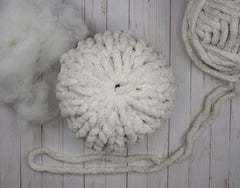Hand Knitted Round Pillow Kit image 0