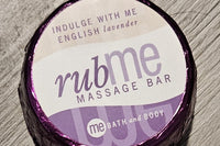This Rub Me Massage Bar is English Lavendar scented and amazing for those aches and pains. Massage yourself or with a partner. 