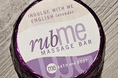 This Rub Me Massage Bar is English Lavendar scented and amazing for those aches and pains. Massage yourself or with a partner. 