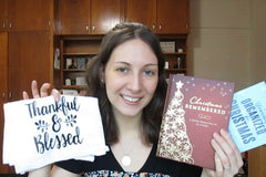 Bette's Box of Blessings subscription box featuring faith-themed items, including devotionals, cards, and inspirational gifts