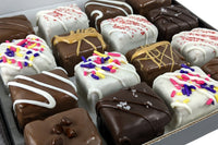 Image of a box of our Spring Combo including our spring flavors, the Strawberry Brownie Bite and the Sugar Cookie Bite.