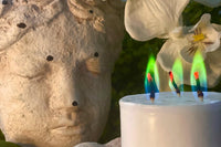 Classic Pillar Candle with REAL *** Red - Green - Blue Flame *** Monthly Box Subscription - MUST SEE !!!