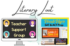 Invitation Card to the teacher support group including Vocab Vigor Lessons 1-4. The backside will have a link and QR code to join.