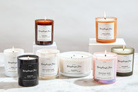 Premium candles hand-poured in small batches with 100% soy wax, fine fragrances and essential oils. Made with love. Non-toxic, clean, vegan.