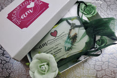 MY LUV 2U Designer Lava Rock Crystal Birthstone Earrings Box