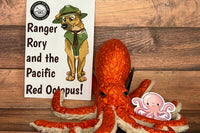 Rory the Creature Teacher and the Pacific Red Octopus! Each box comes with a plush, a fact sheet, and a vinyl sticker. 