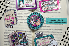 January 2024 Sticker Club - Familiars in Book Land