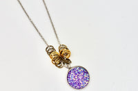 Chain Necklaces, Charm Necklaces, Crystal Necklaces, Purple Necklaces, Silver Necklaces, Jewellery Gifts, Gifts for Mom, Sparkle Necklaces