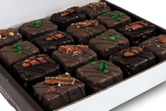 Image of our Boozy Combo of brownie bites. This box includes Irish Cream, Bourbon, and Guinness Brownie Bites.