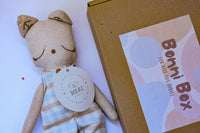 Exclusive Subscription of two handmade fabric dolls for children.