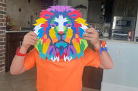 "We enjoyed doing our craft today!" - Suzanne W. (A happy crafter enjoying our  "You Are Powerful!" lion puzzle craft.)