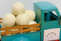 Ditch those toxic dryer sheets and let these natural wool dryer balls keep your clothes from clinging together. Bonus: less drying time.