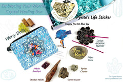 Crystal healing subscription box by Crystal Barista. Learn how to use crystal healing tools and practice with new stones every month. 