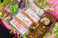 Auguest 2021 My Fragrant Life Deluxe Box featuring scent Root beer Float wax melts and room spray with themed items