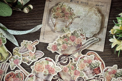 Gardening themed stationery box- vintage box DM36EOYR23H
different kinds of stamps, washi, pattern paper, and stickers that you can use in y