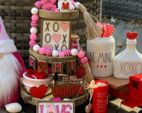 Seasonal Farmhouse Tiered Tray Decor Items Box