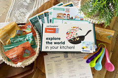 eat2explore explorer subscription box - a family educational food & culture box