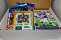 All of our sports subscription boxes feature three packs of cards, one special hit card, plus a small repack.  