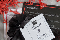 Sweet and Spicy cards let you explore each other in the bedroom all month long with some racy and some not-so-racy intimate activities.