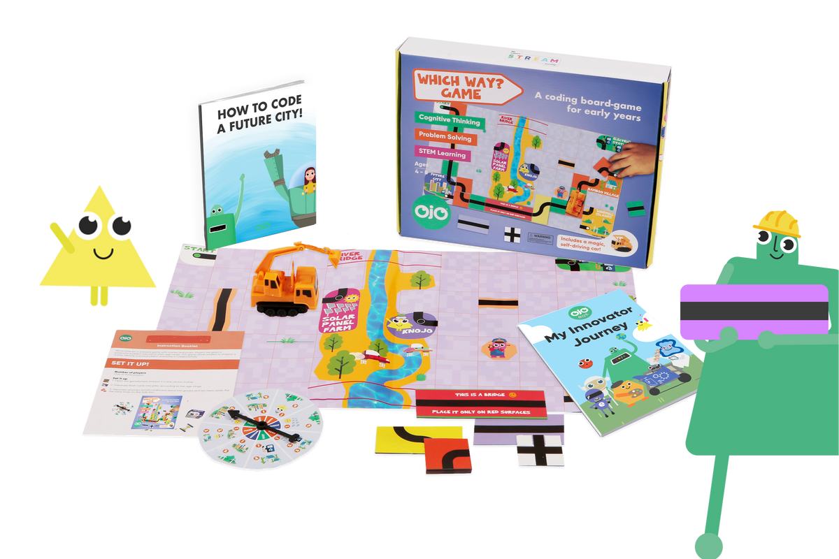 OjO's STEM Ed-Venture Subscription Box - 1 STEM game, 1 storybook and a sticker book! Educational fun at home!