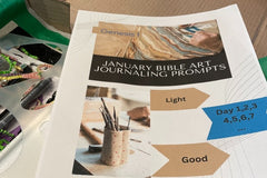 Bible Art Journaling in Genesis with Us! $25 a month.