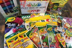 Art Box Example. An assortment of the latest most popular kids art supplies. Perfect for the aspiring artist!